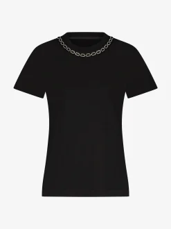 T-shirt met ketting detail bij hals