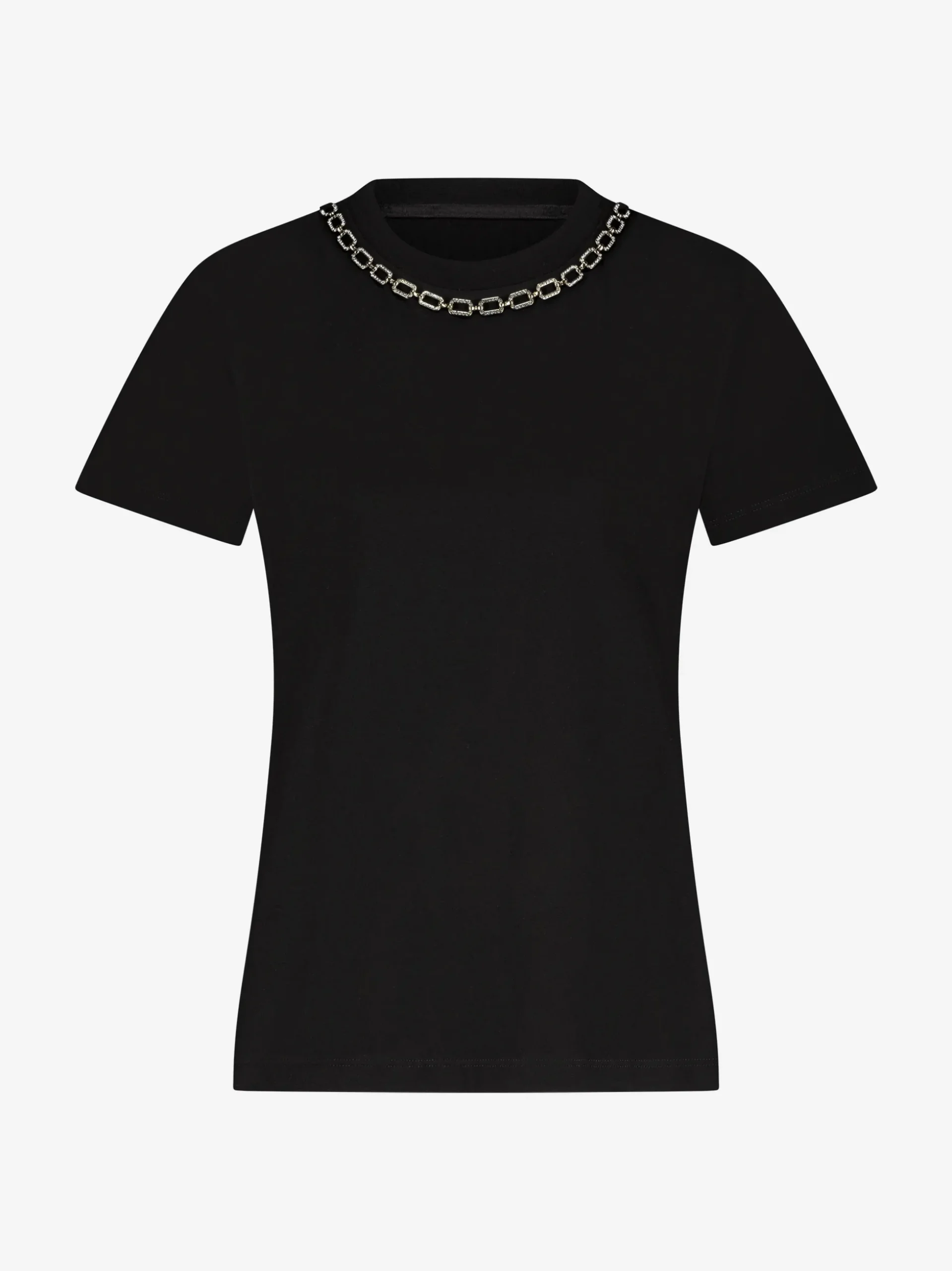 T-shirt met ketting detail bij hals