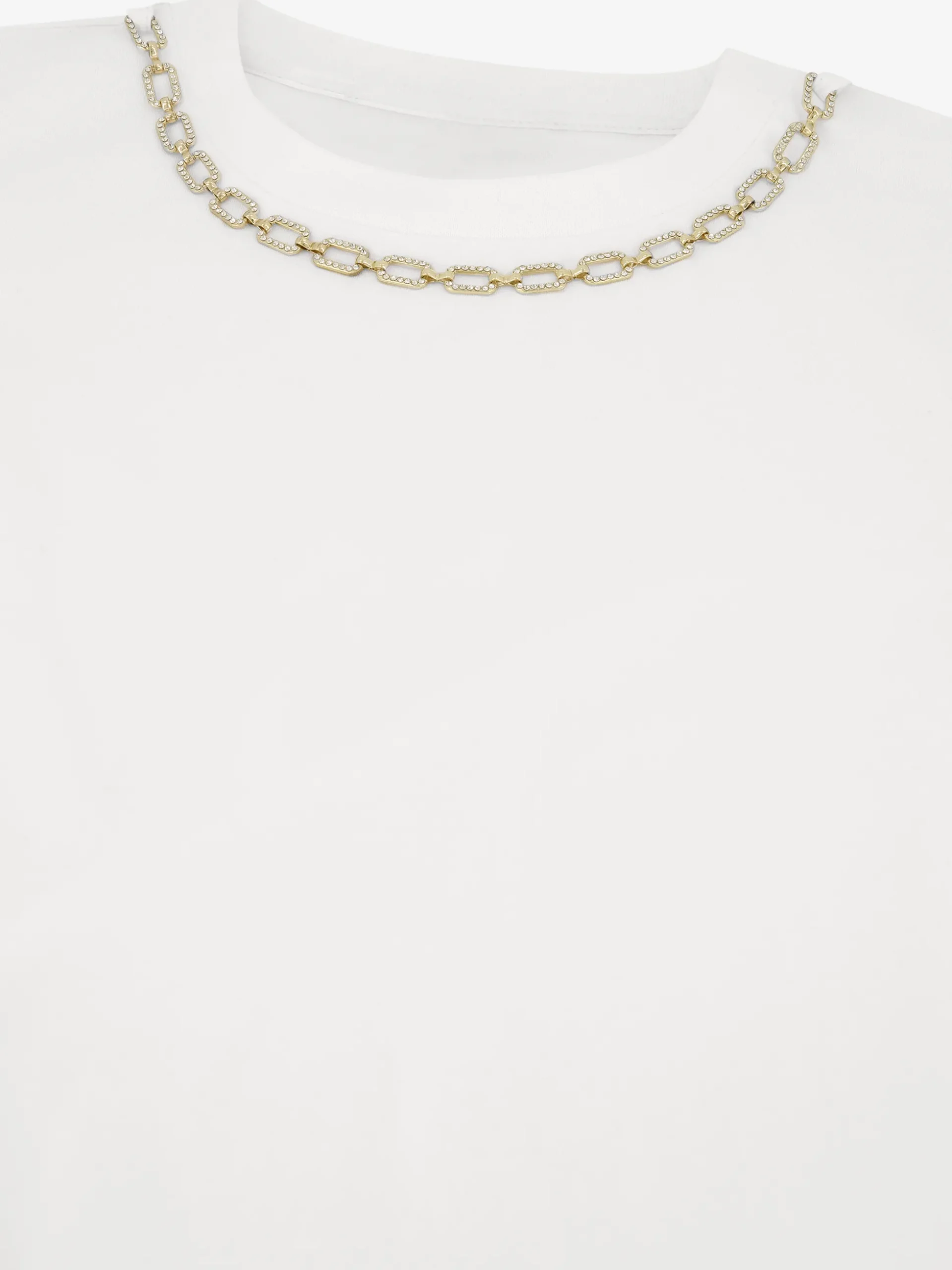 T-shirt met ketting detail bij hals