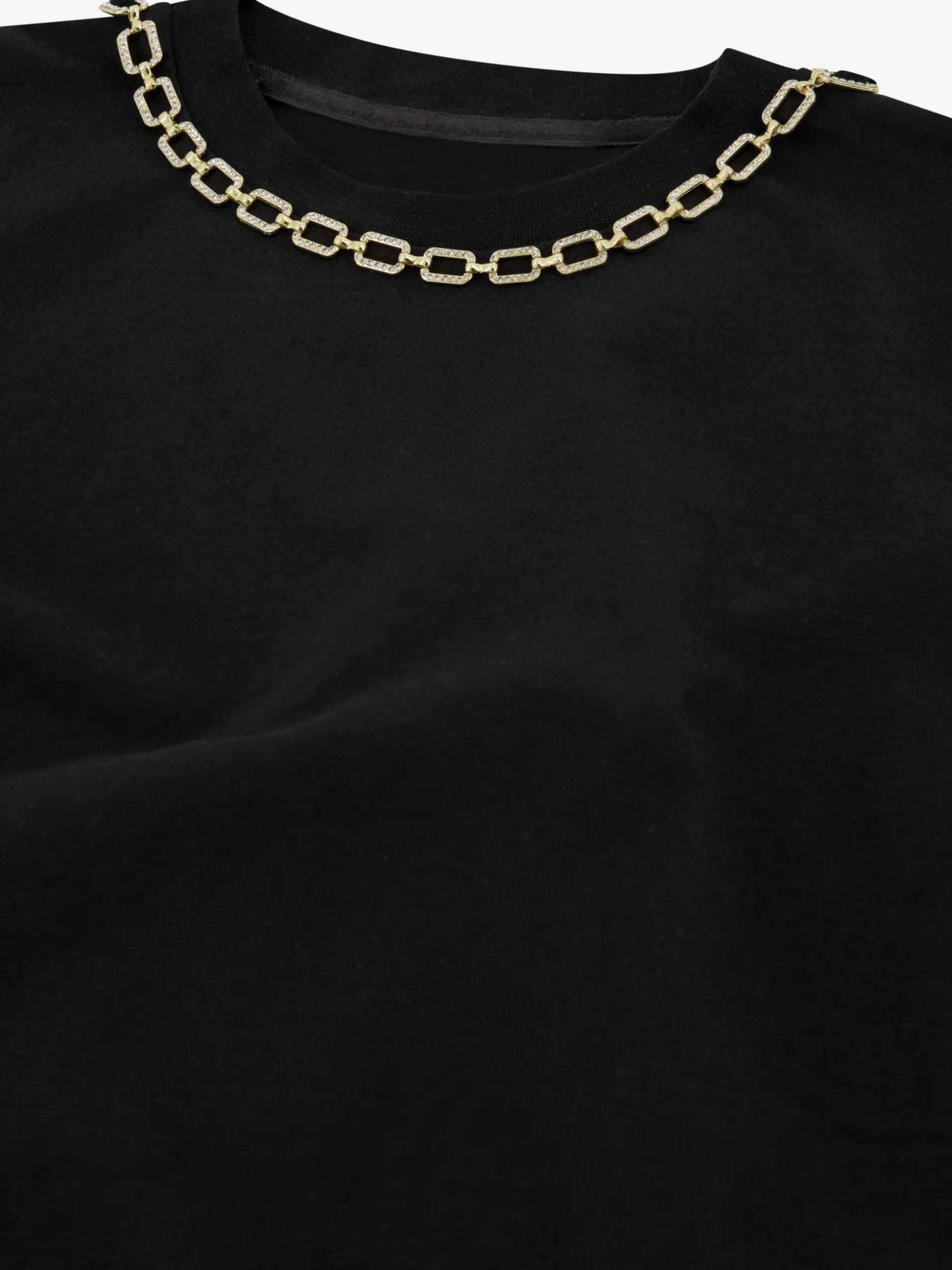 T-shirt met ketting detail bij hals