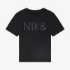 T-shirt met logo van strass steentjes