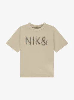 T-shirt met logo van strass steentjes
