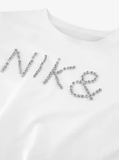 T-shirt met logo van strass steentjes