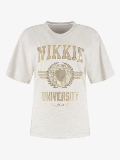 T-shirt met NIKKIE university print