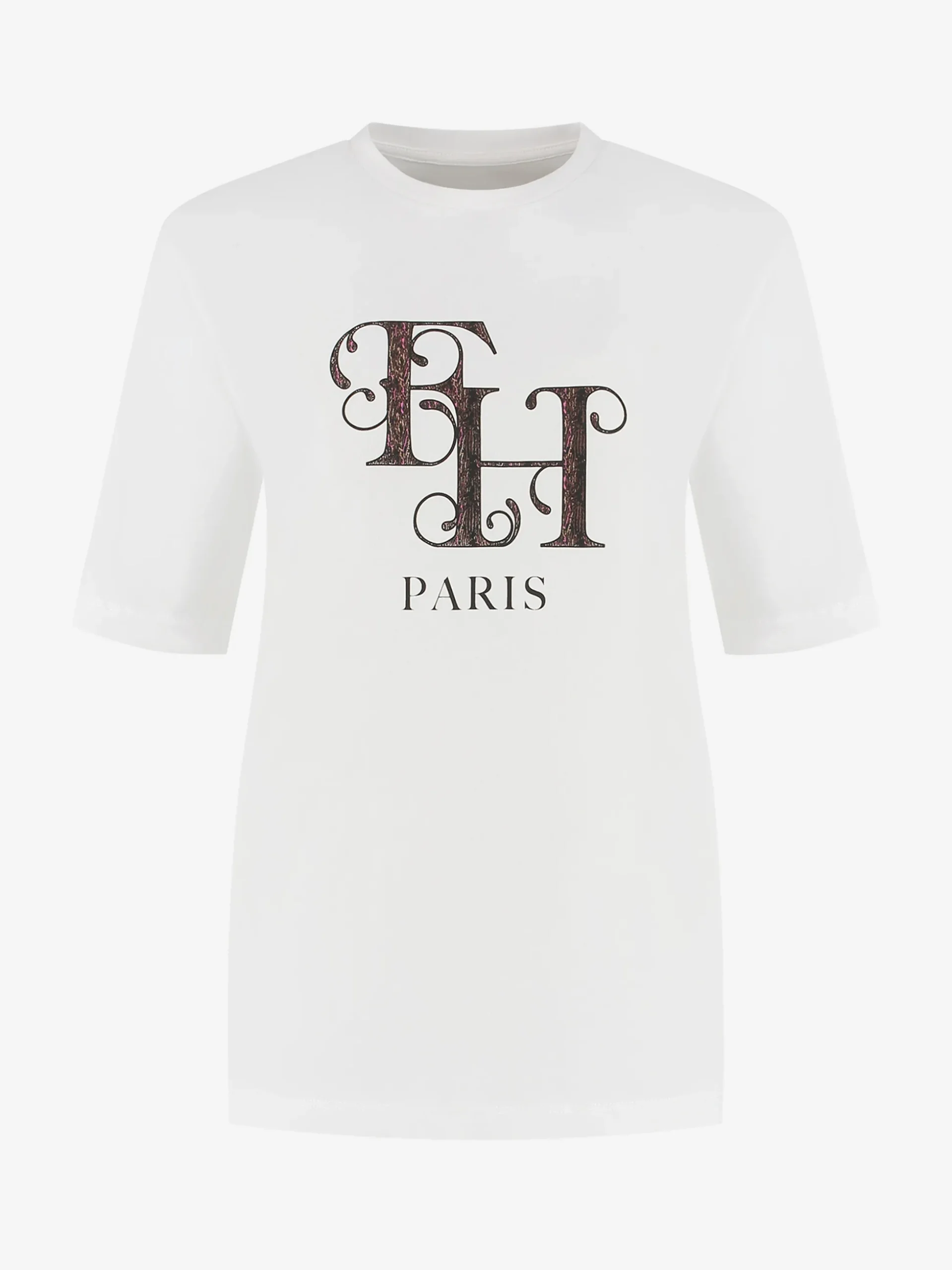 T-shirt met panterprint FH logo