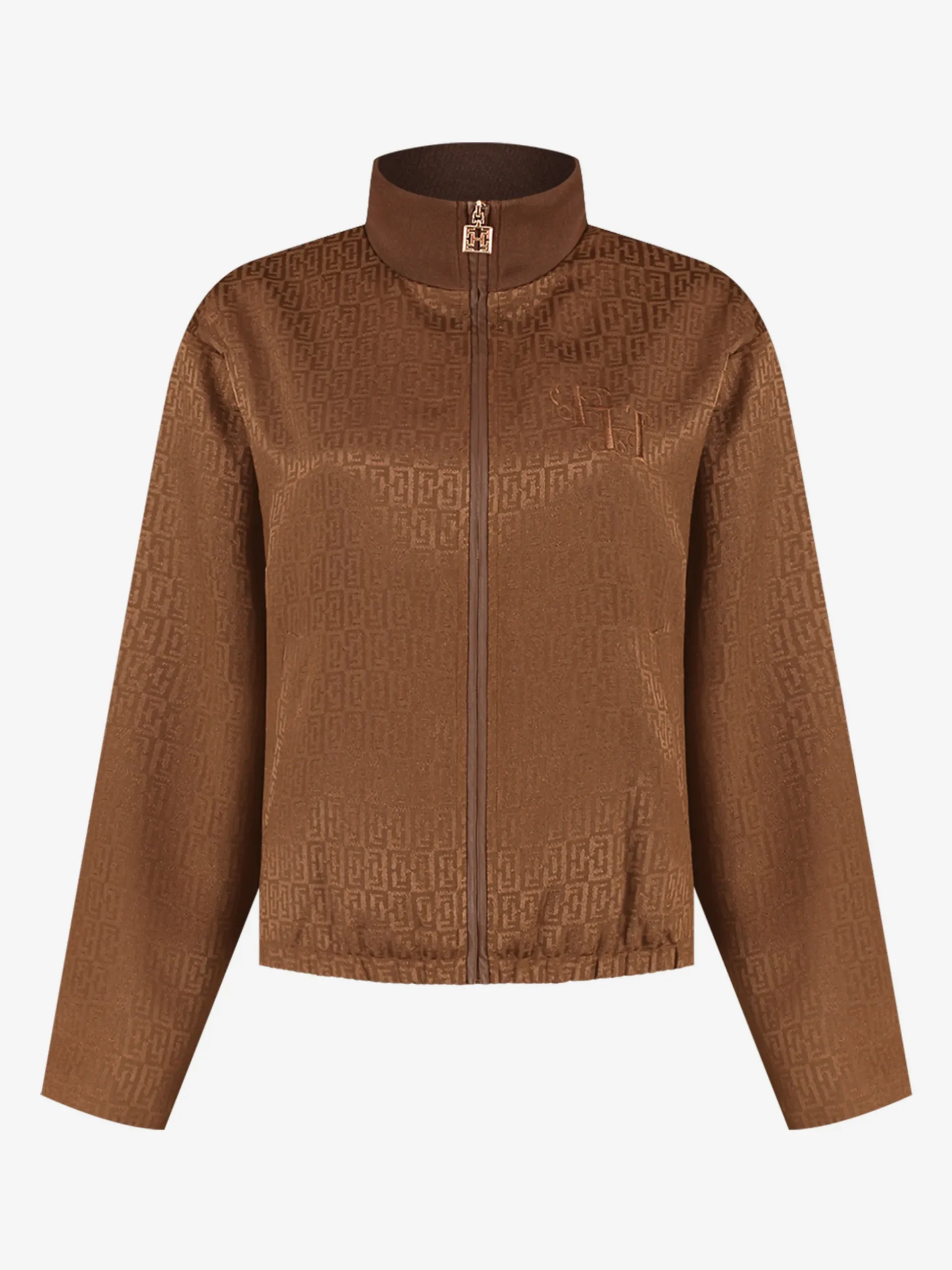 Wijdvallend jack met FH logo patroon