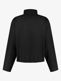 Wijdvallend jack met FH logo patroon