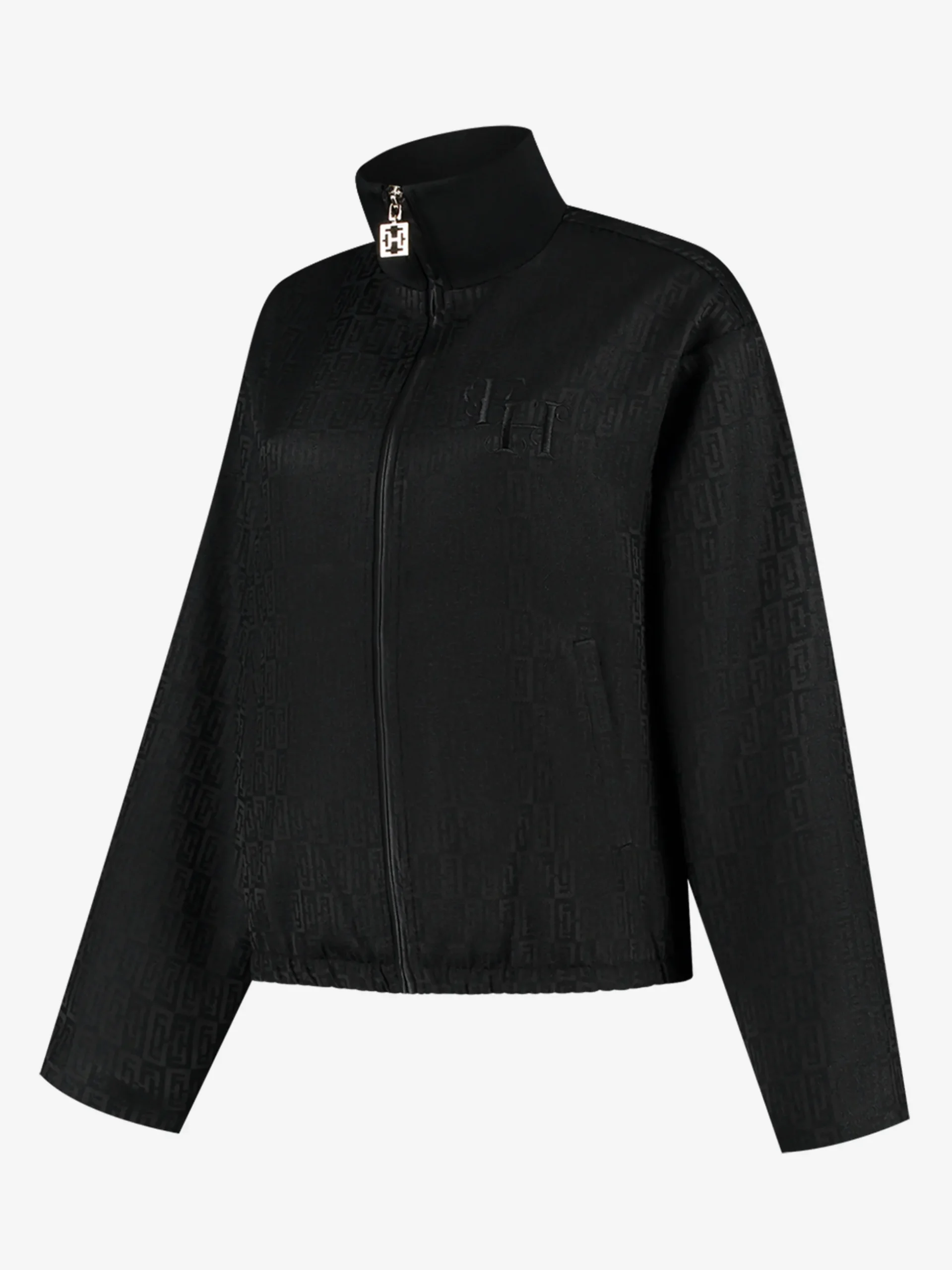 Wijdvallend jack met FH logo patroon