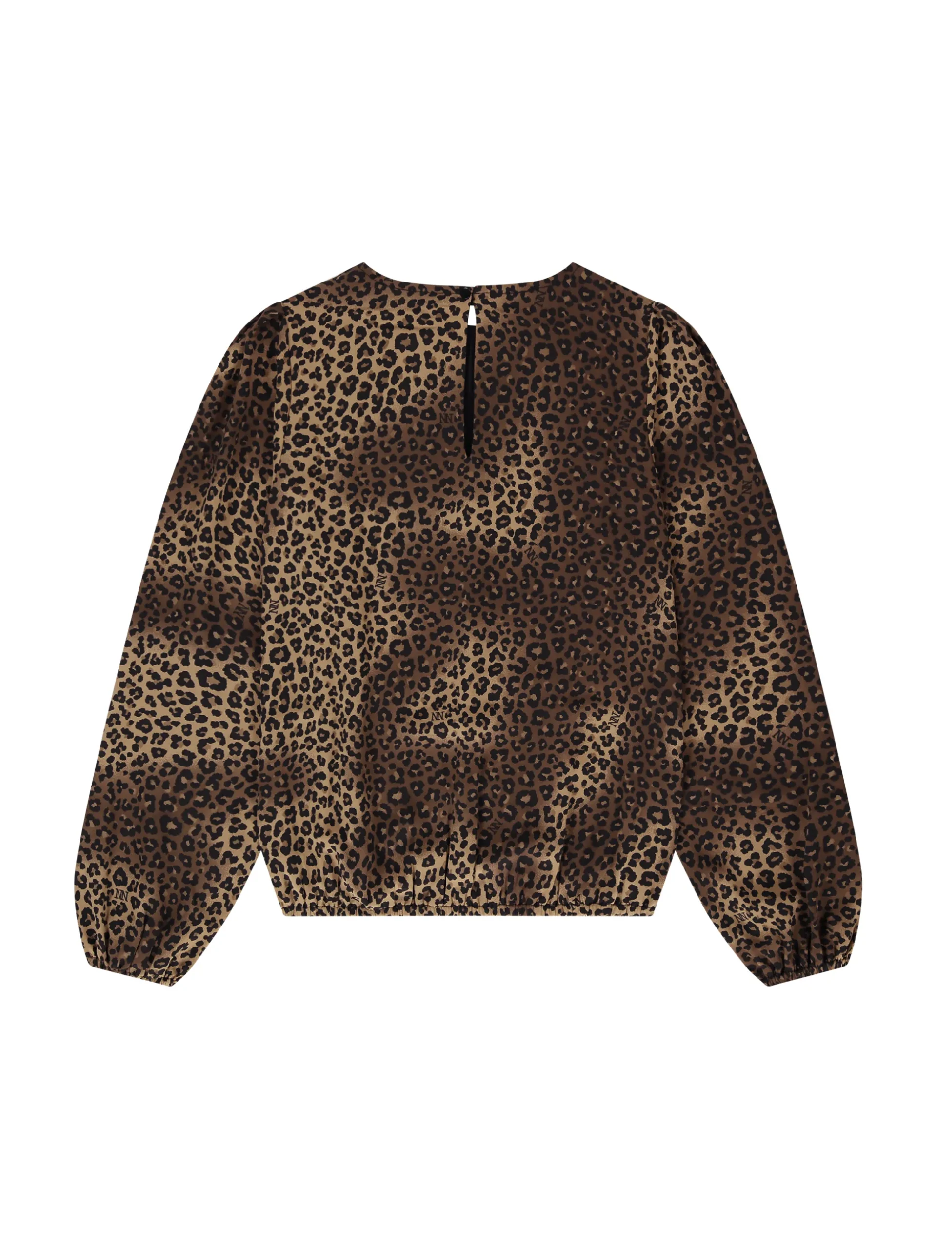 Wijdvallende blouse met panterprint