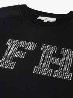 Wijdvallende sweater met FH logo van studs