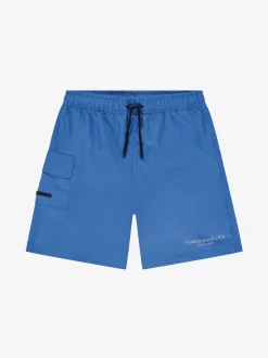 Zwembroek met elastische tailleband en trekkoord
